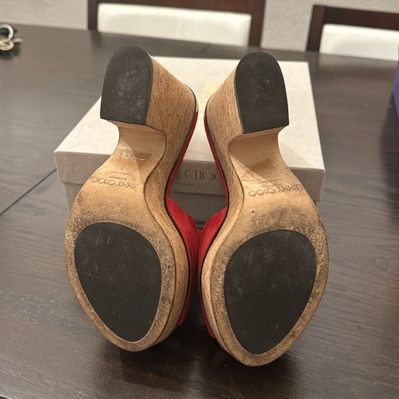 Jimmy Choo Deedee 125 red suede - Picture 5 of 5
